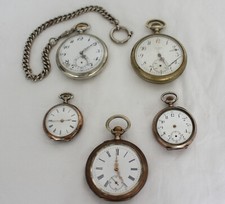 KONVOLUT TASCHENUHREN FÜR BASTLER TEILWEISE SILBER DEFEKT!!! #12425