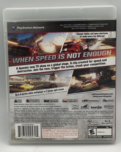 Split/Second (Sony PlayStation 3, 2010) CIB COMPLETO - Imagen 2 de 3