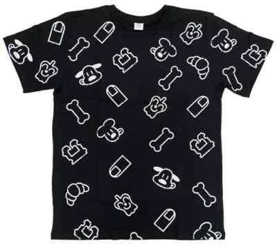 Hololive Korone Patterned Loungewear T-Shirt Black XL. New Costume  