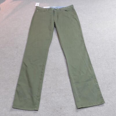 Peter Millar Pants 36 x 33 Green Olive Cotton Modal  MF19B39 NEW