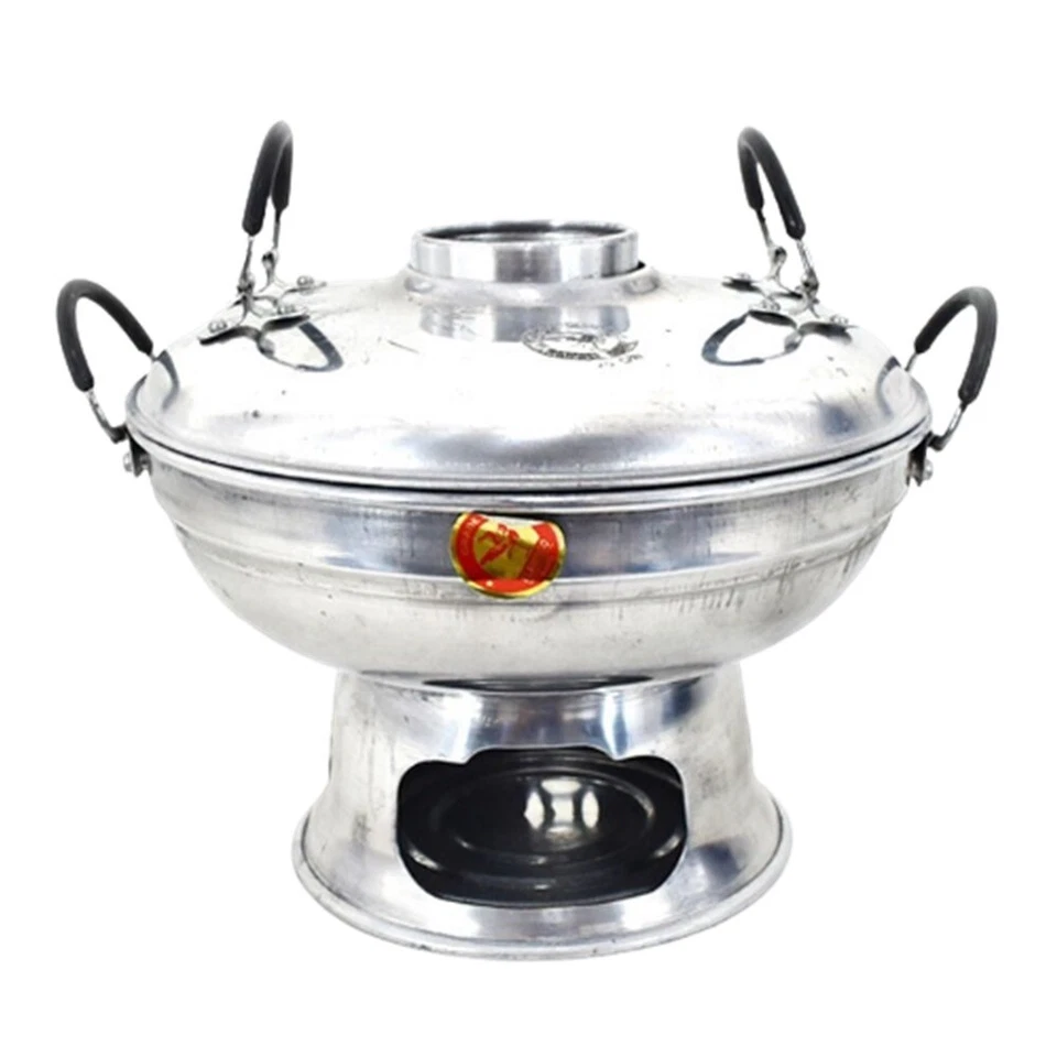 HOT POT Cookware Bowl Aluminum Thai Vintage Tom Yum Soup Boil Large Size24cmx3Pc - Image 2 of 4
