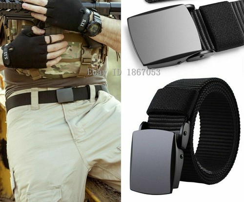 Correa Para Cinturón De Hombre Pantalones Jeans Informales automática para aire libre cinturones cintura grande talla grande | eBay