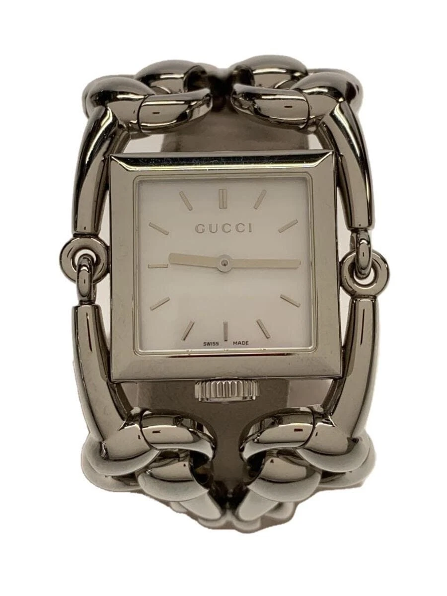 Montre femme GUCCI quartz analogique blanc argent 116,3 occasion