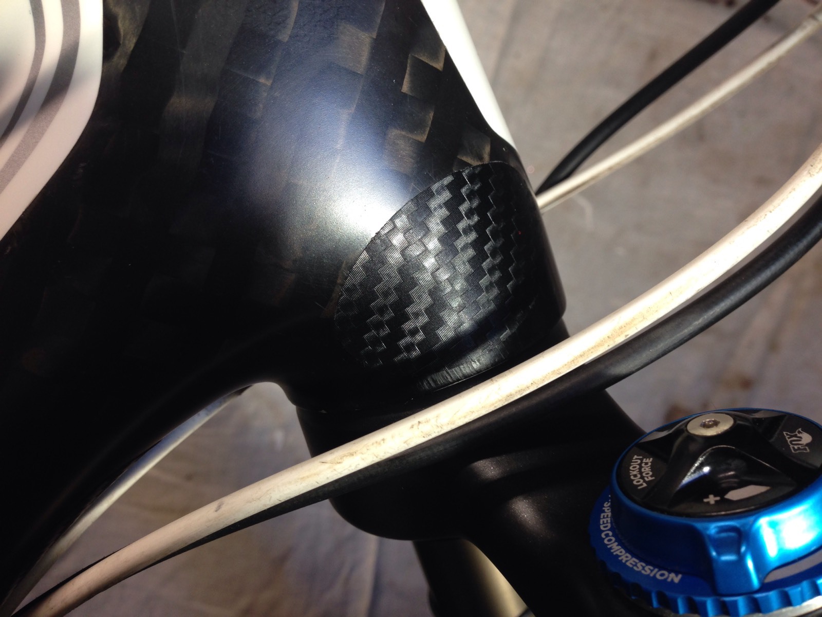 Carbon Fibre 3M Vinyl Bike Cycle cable rub frame protector patches MTB