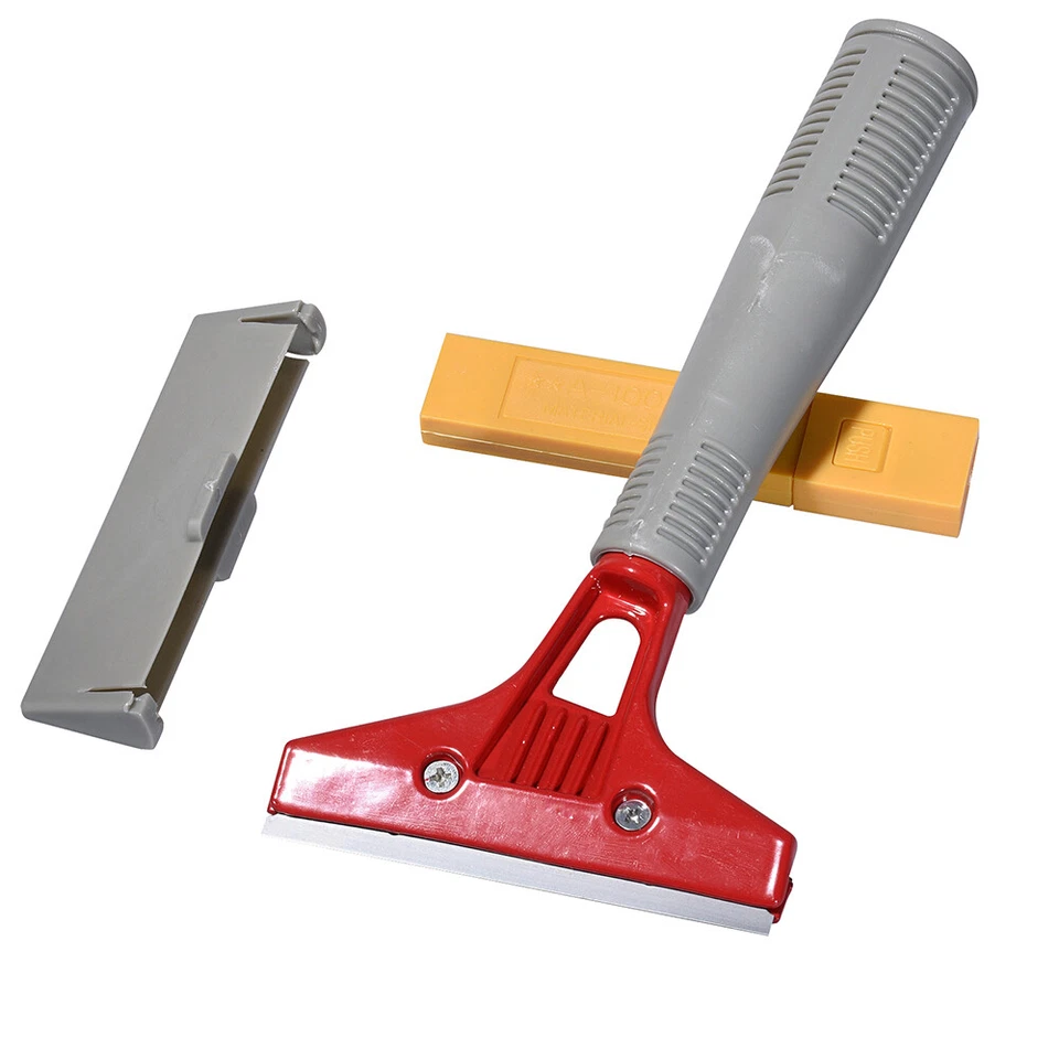 Raspador de papel tapiz pelador de pintura con pegatinas de afeitar de acero inoxidable eliminación de pegamento de pintura Foto 3 de 4