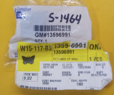 GM NOS OEM Accessory Wiring Harness Retainer 13596991 S-1464 | eBay
