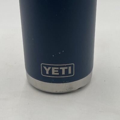 Yeti Rambler 18 OZ Bottle Navy Blue Chug Cap Clean SEE PICS