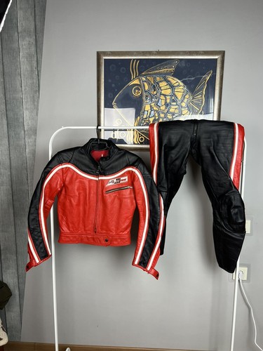 MINT! Dainese Red Black Women`s Leather Racing Motorcycle Suit Size 46 - Picture 2 of 21