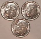(3) 1963-D Roosevelt Dimes - About Uncirculated - #3300E - FREE SHIPPING