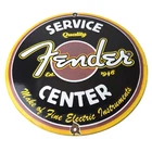 Vintage Fender Sign - Music Guitars Service Center Porcelain Gas Station Sign