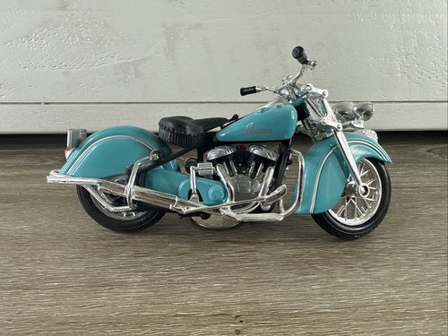 Motocicletta indiana serie Maisto azzurro scala 1/18 spedizione rapida - Foto 2 di 4