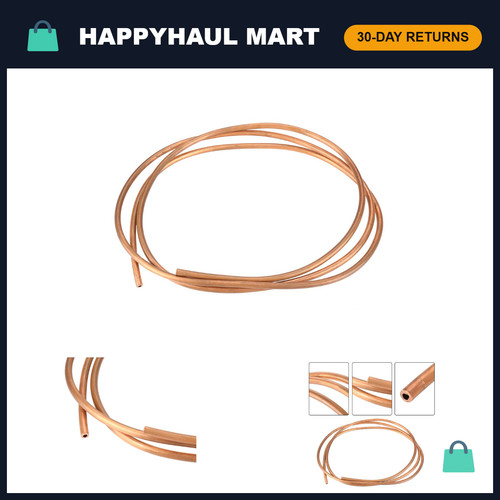2M Soft Copper Refrigeration Tubing, 4mm ID, 6mm OD, 1mm Thickness - HVAC Line