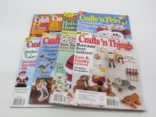 CRAFTS 'N THINGS Magazine lot of 8 1995-2000 Christmas Theme snowman santa