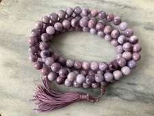 108 Rare Natural Purple Flake Jade beads  10mm,  42"  Mala 31