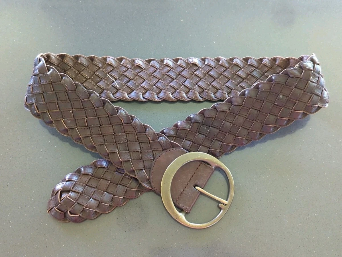 Banana Republic Tooled Leather Braided/Weave/Stamped Size Small Belt Boho Banana Republic Women main image 2