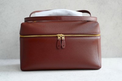BNIB Loro Piana Extra Bag L27 Smoked Caramel In Grained Calfskin