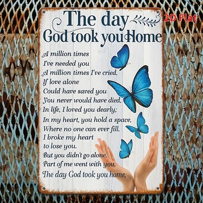 2D Vintage Metal Signs Home Kitchen Garden Bedroom Wall Decor Sympathy Gift