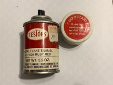 TESTORS 1629 RUBY RED METAL FLAKE SPRAY ENAMEL PAINT models slot cars VINTAGE