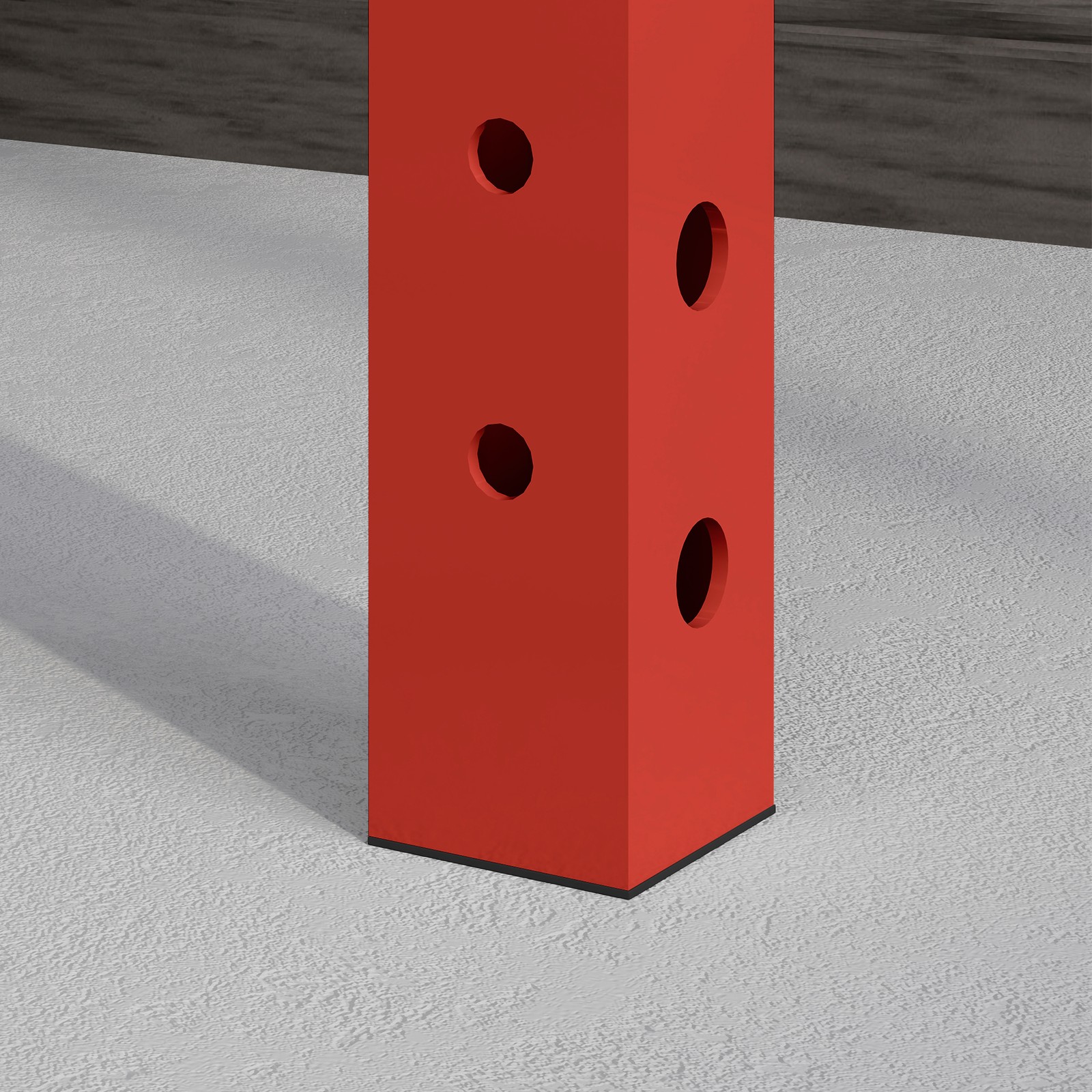 Soozier Folding Squat Rack with Pull Up Bar, 1000 Pounds Capacity, Red