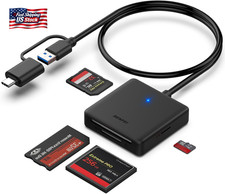 Memory Card Reader, BENFEI 4In1 USB 3.0 and USB-C to SD Micro SD MS CF Card Read
