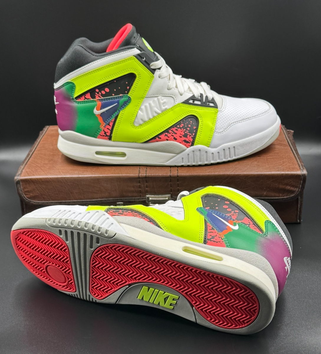 Size 11.5 - Nike Air Tech Challenge Hybrid White Volt | eBay