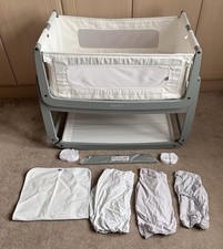 Snuzpod 3 Bedside Crib +Comfort Air Mattress, sheet/protector +Anti Reflex Stand