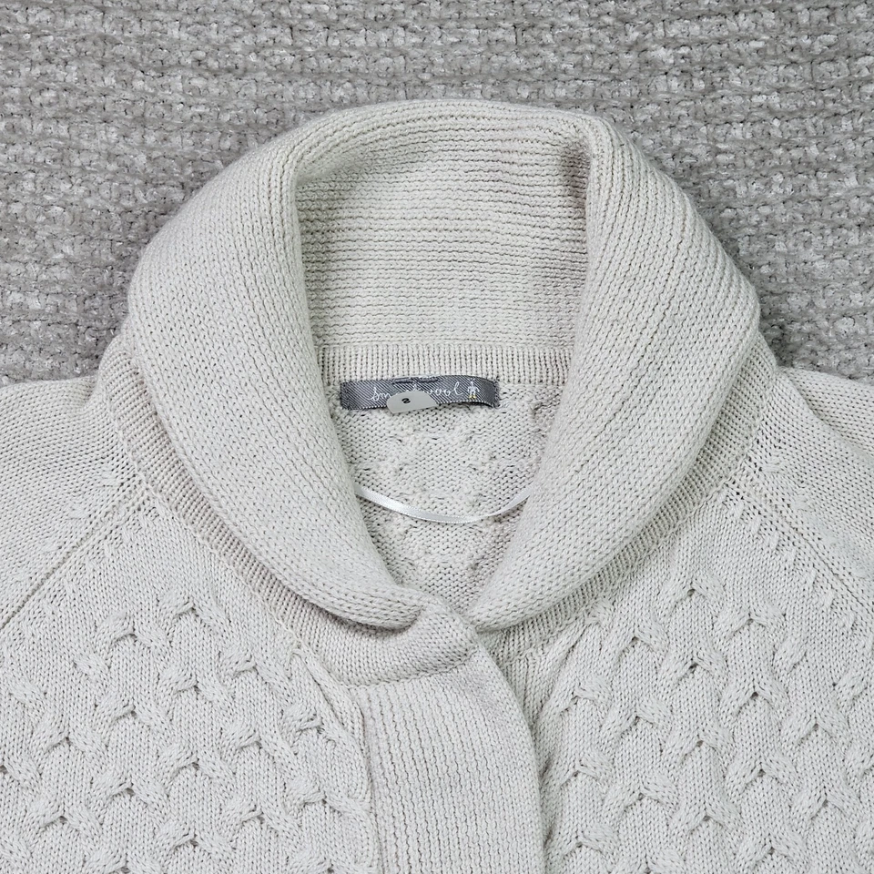 Cárdigan Suéter SmartWool Hesperus Lana Merino Mujer Pequeño Beige Cremallera Completa Foto 3 de 4