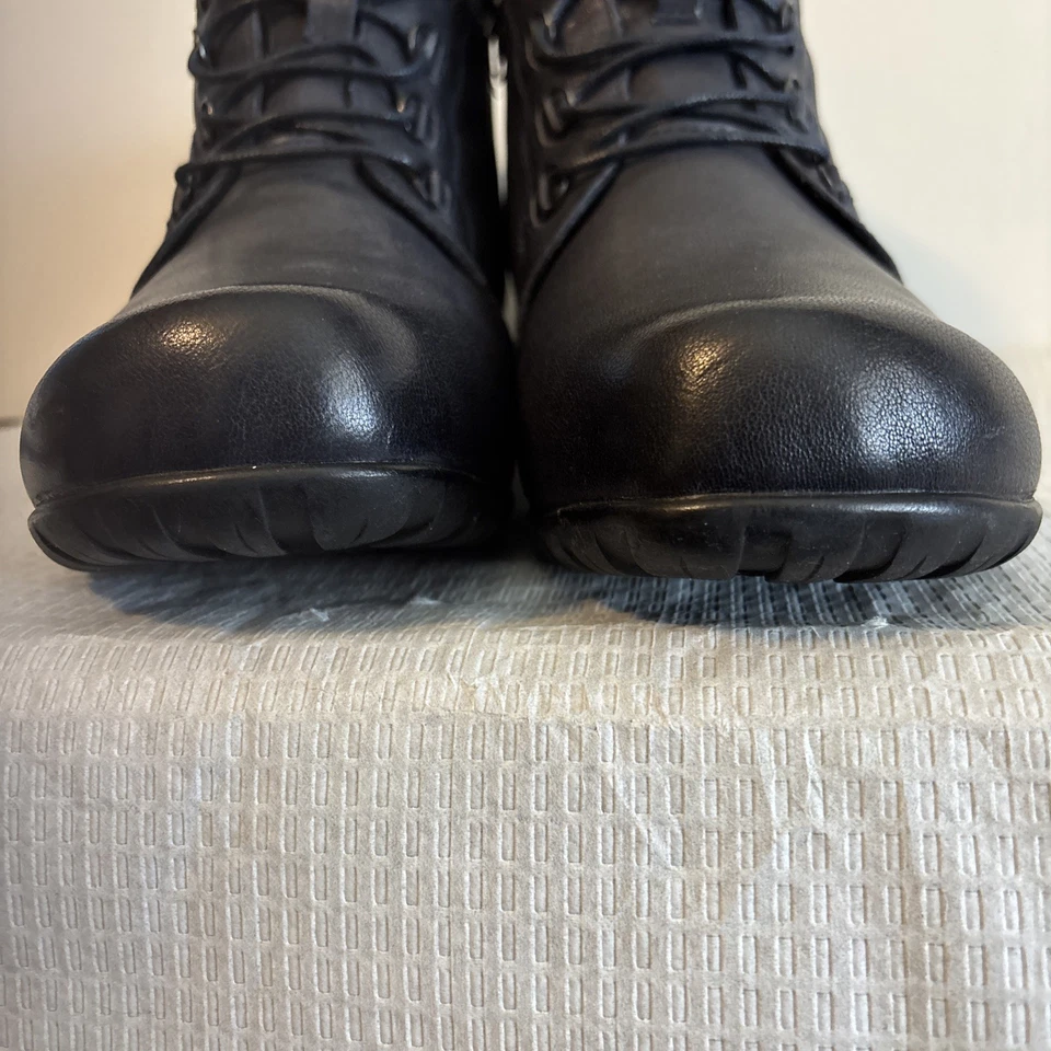 Botín Propet Delaney para mujer azul marino cremallera lateral encaje frontal WFV002L talla 10 usado en excelente estado Foto 3 de 4