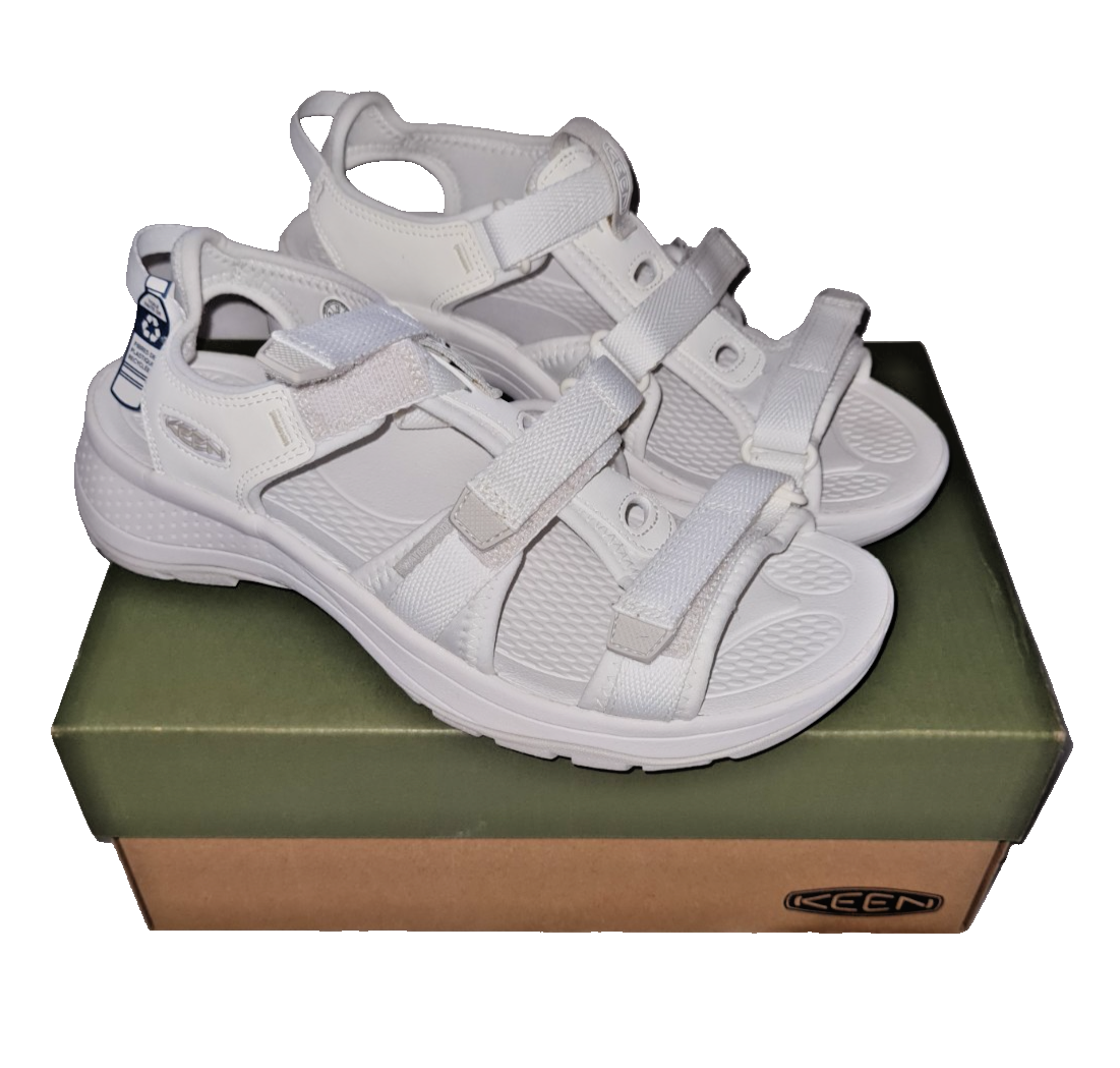 Sandalo donna Keen Astoria West punta aperta bianco NUOVO taglia US 10