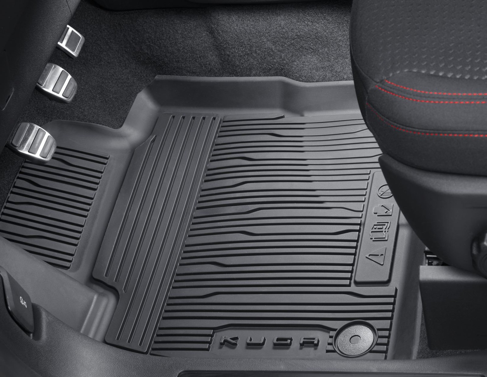Tapis de sol caoutchouc Ford anti-infiltration à rebords relevés