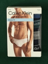 Calvin Klein 100 Cotton Hip Brief 4 Pack - size L