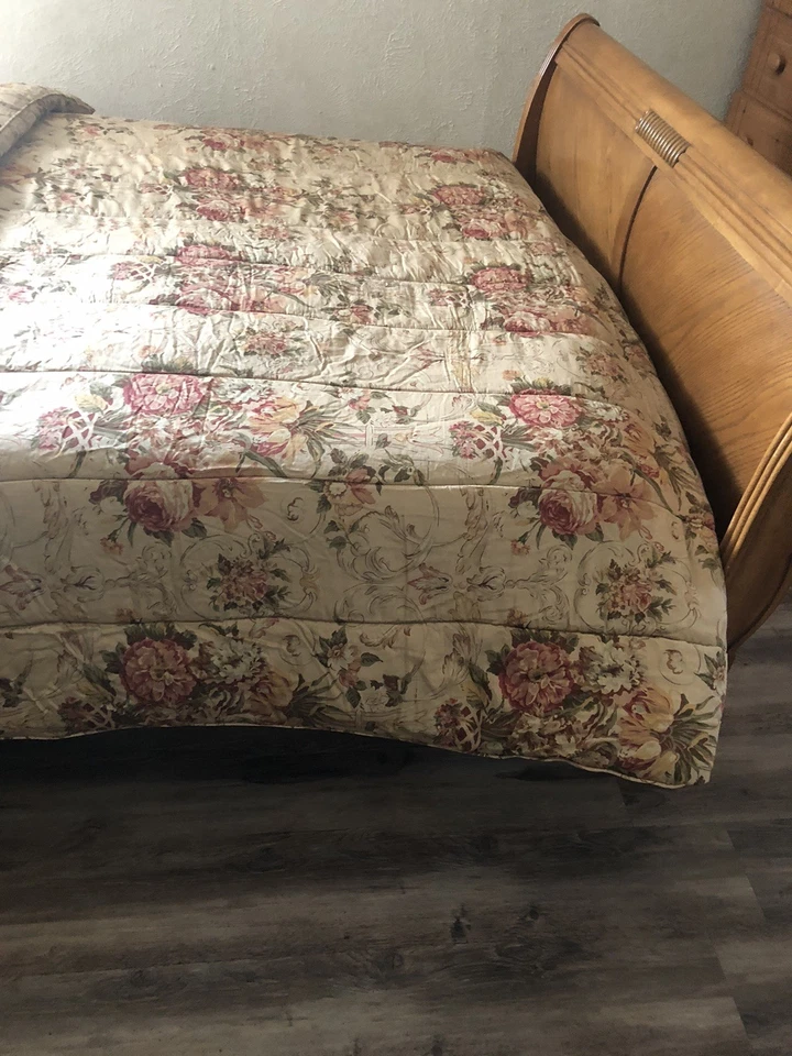 Edredom floral algodão acetinado 85x92 Ralph Lauren Guinevere Aragon F/Queen VNT - Imagem 4 de 4