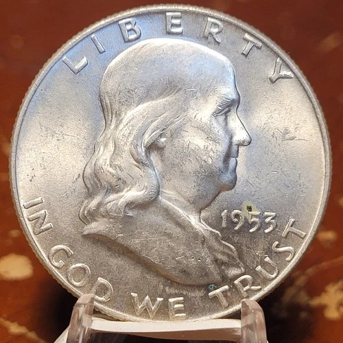 1953-D FRANKLIN HALF DOLLAR 90% Silver BU Slider