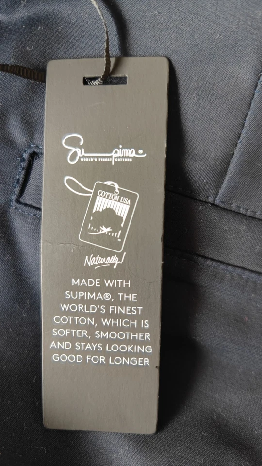 New Autograph M&S 10 short leg navy wide leg crop trousers work supima culottes - Image 3 of 4