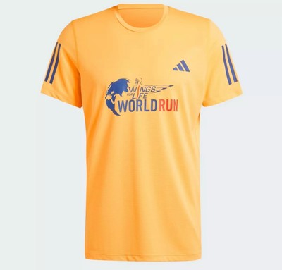 Adidas Running Shirt Men Wings For Life World Run Participant Tee Large JI7632