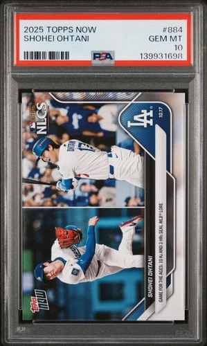 2025 Topps Now #884 Shohei Ohtani 10Ks and 3 HR  PSA 10 GEM MINT (No Offers)