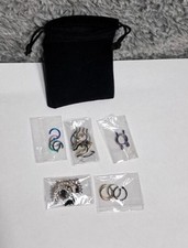 20PCS Fake Septum Nose Hoop Clip On Lip Ear Nose Rings Non-Piercing Body Jewelry