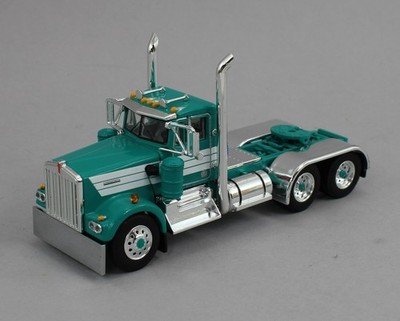 DCP 1:64 *TURQUOISE & WHITE* Kenworth W900A Day Cab w/DUAL 22' END