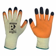 Predator By Ron Pred Paws Latex Work Gloves - Gripper Gloves - Orange - M, L, XL