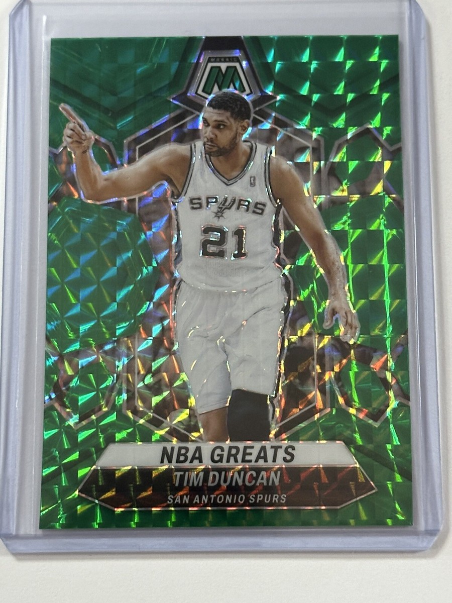 2023-24 Mosaic Basketball Tim Duncan NBA Greats #291 Green Prizm
