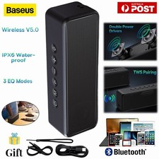 Baseus Bluetooth Speaker Wireless Portable Outdoor Party Waterproof Bass TF AUX