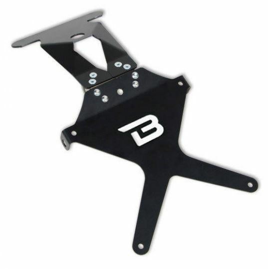 Support de plaque GSR 750 Suzuki Barracuda pour moto de 2011 à 2016 noir en aluminium aéronautique