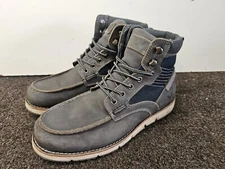 Territory Mens Mack 2.0 Cap Moc Toe Ankle Boots 10.5 Genuine Leather Black