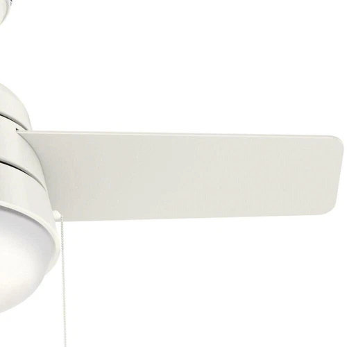 36" Small Room Fresh White Modern Glass Bowl Light Ceiling Fan Reversible Blade - Picture 8 of 10