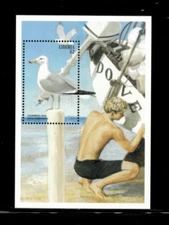 Liberia 1999 - Sea birds - Souvenir Stamp Sheet - Scott #1468 - MNH