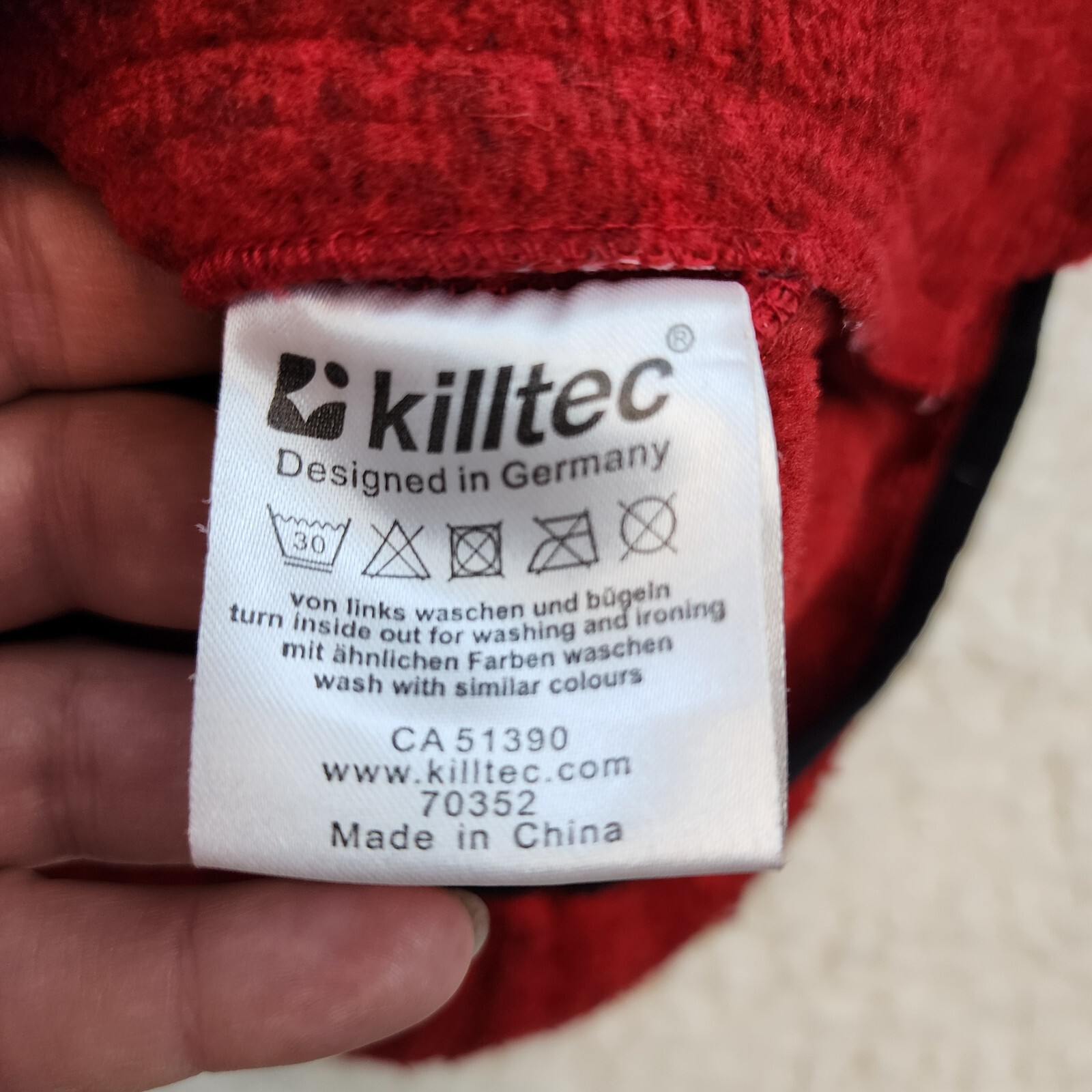 Killtec Jacket Full Zip Knit 12 Red Active Winter… - image 7