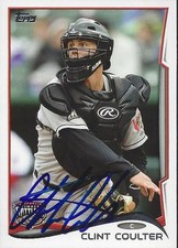Clint Coulter 2014 Topps Pro Debut Signed Card 
