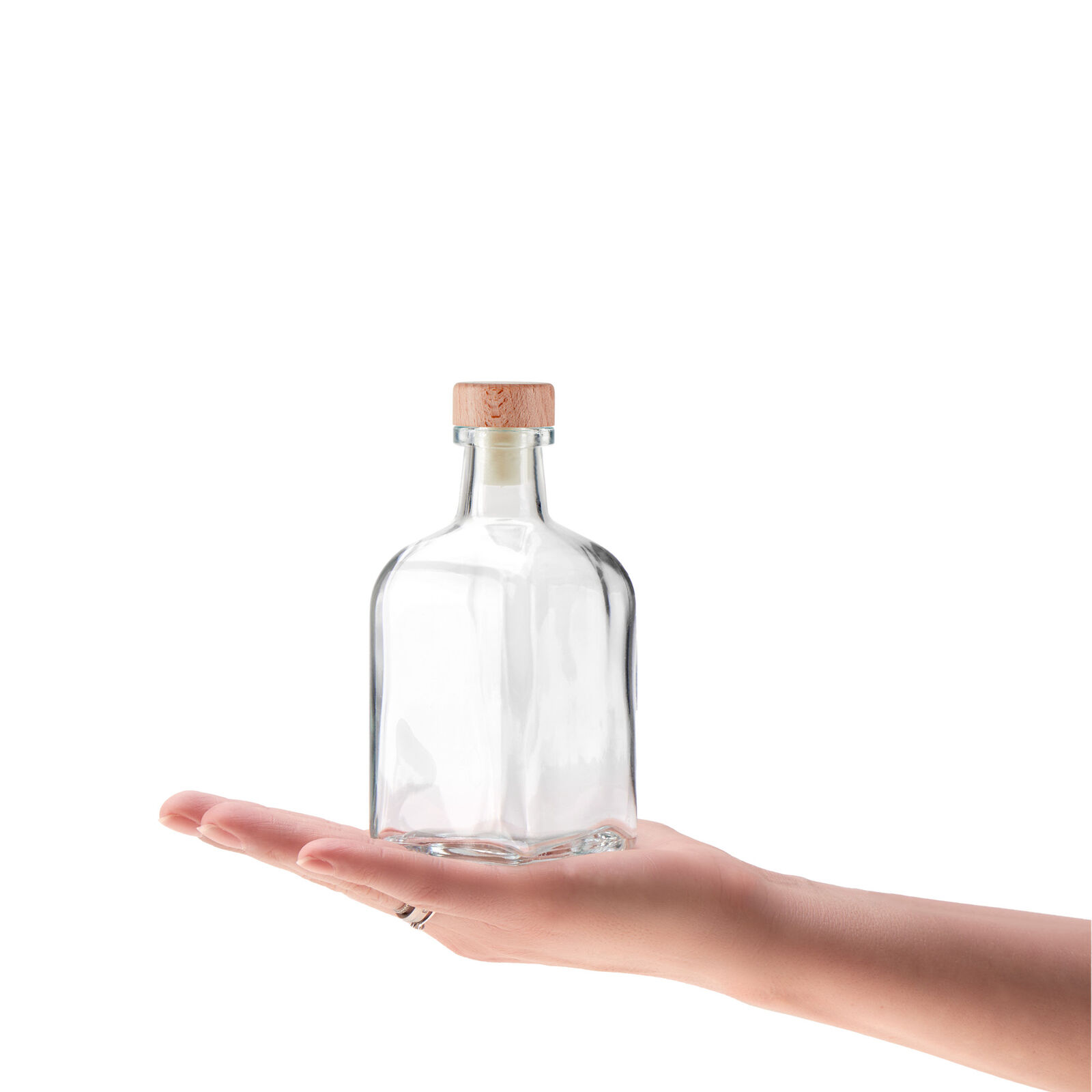 6x Glasflasche 250 ml mit Korken - leere Flasche mit Korkenverschluss