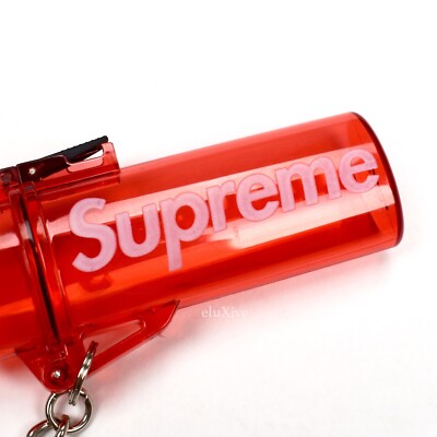 NWT Supreme NY Red White Box Logo Plastic Waterproof Lighter Case