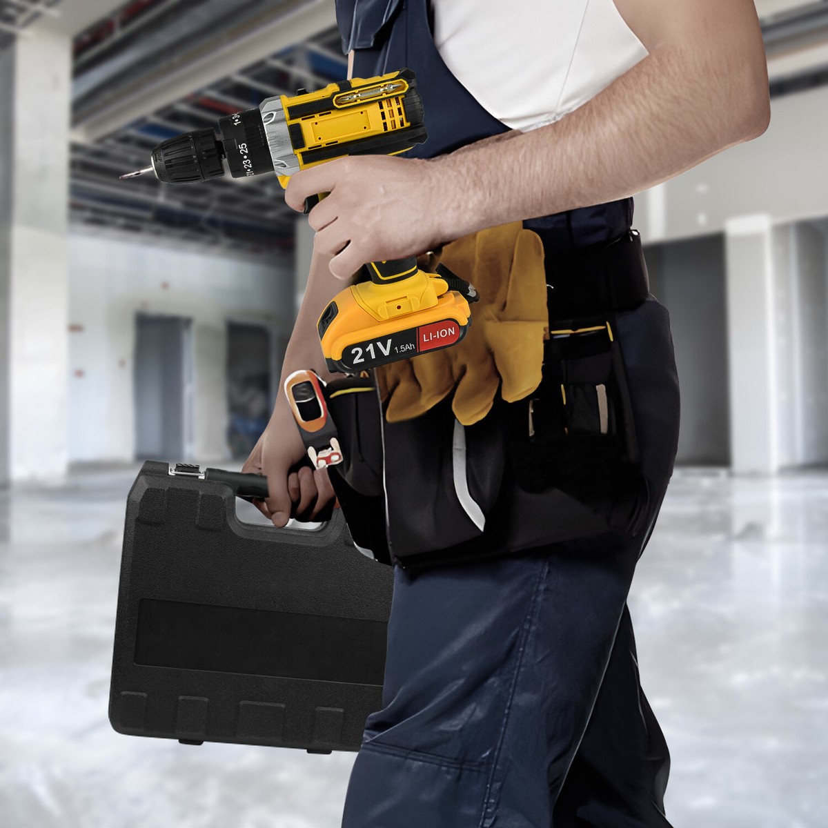 Powerful 21V Max Stepless Speed Electric Drill 3/8 Powerful 21V Max Stepless Speed Electric Drill 3/8
